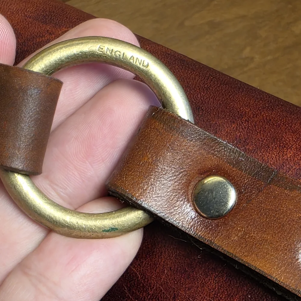 VINTAGE ENGLISH THICK LEATHER BRIEFCASE ATTACH PORTFOLIO LONDON